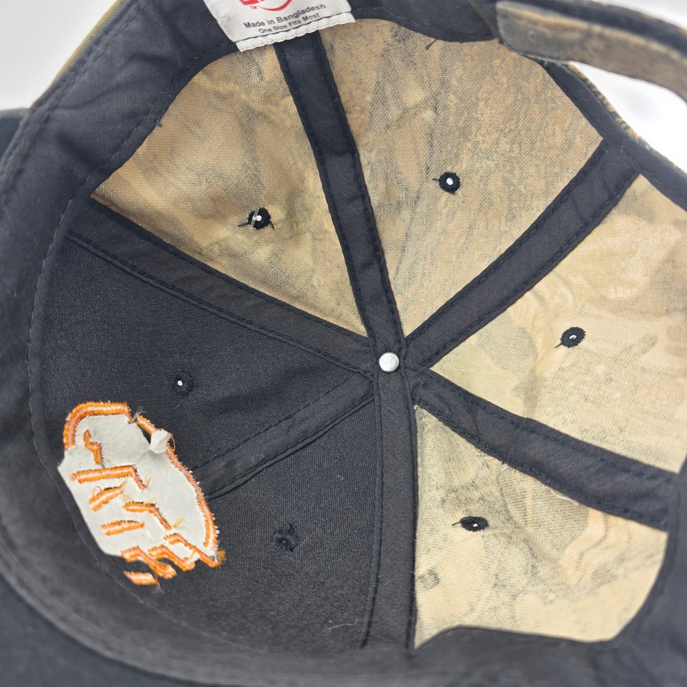 Hit Wear Mossy Oak Camo Hat Orange EMJ Logo New with Tags OSFM‎ Vintage - Picture 8 of 10